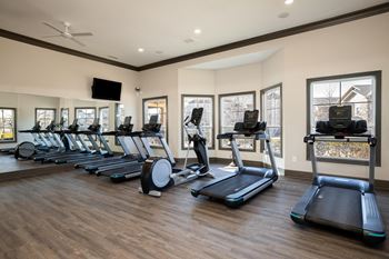 Fitness center cardio equipment 